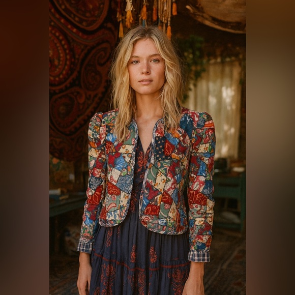 Alix Of Bohemia Jackets & Blazers - Alix of Bohemia Billie Broken Glass Quilt Jacket Size Large Multicolor